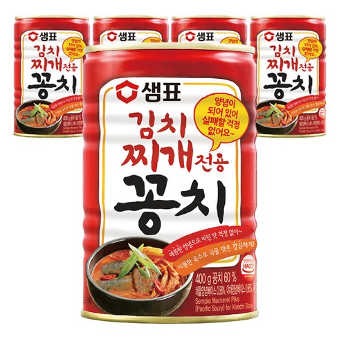 샘표 김치찌개용 꽁치 통조림, 5개, 400g