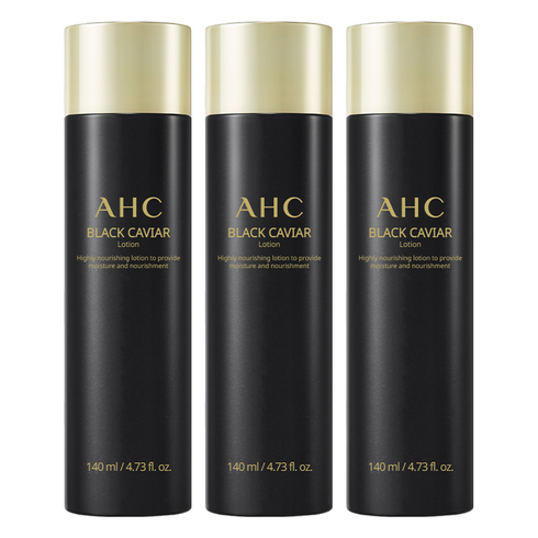 AHC 블랙캐비어로션, 140ml, 3개