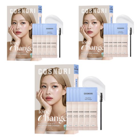 코스노리 이지 브로우 톤 체인저 탈색제 5회분, 2ml, 1g, 3개