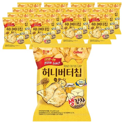 해태제과 허니버터칩, 60g, 15개