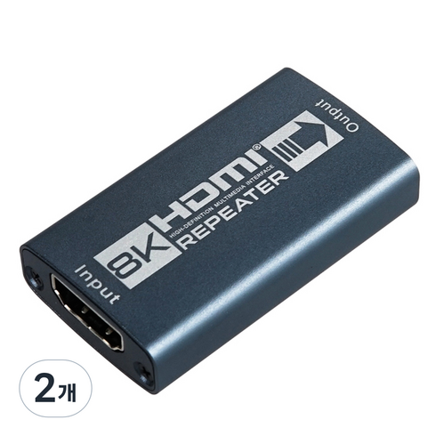 컴스 무전원 8K HDMI 2.0 리피터 젠더, TB743, 2개