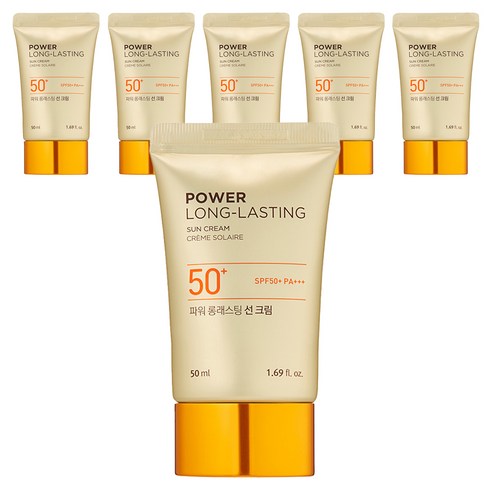 더페이스샵 파워 롱래스팅 선크림 SPF50+ PA+++, 50ml, 6개