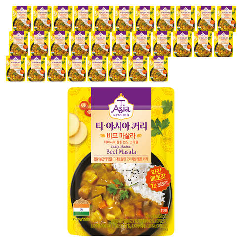 티아시아키친 비프 마살라 커리, 170g, 36개