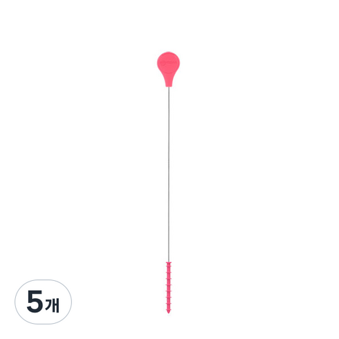 실리만 실리콘 빨대솔, 5개, 연핑크