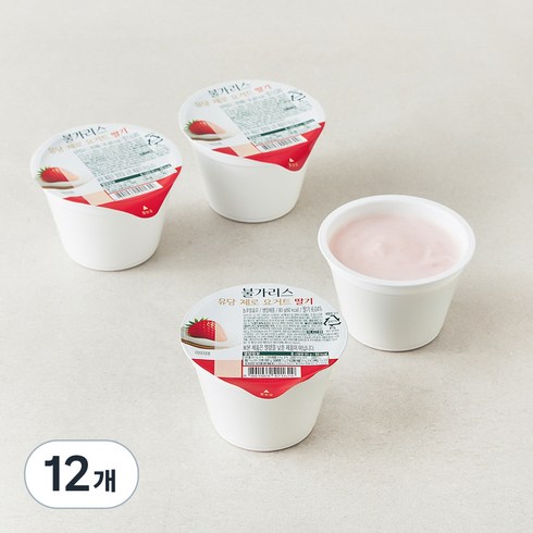 불가리스 유당 제로 요거트 딸기, 80g, 12개