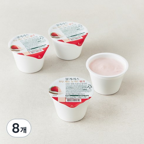 불가리스 유당 제로 요거트 딸기, 80g, 8개