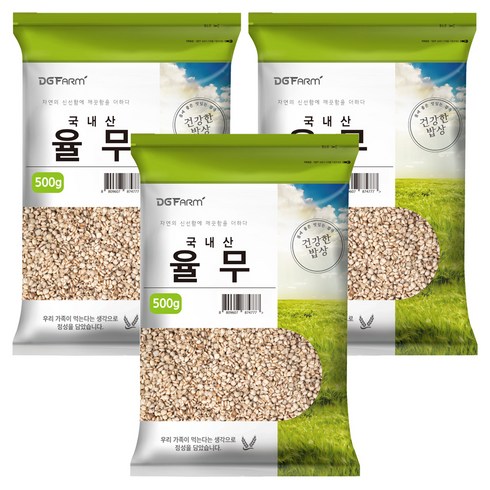 대구농산 건강한 밥상 국산 율무, 500g, 3개
