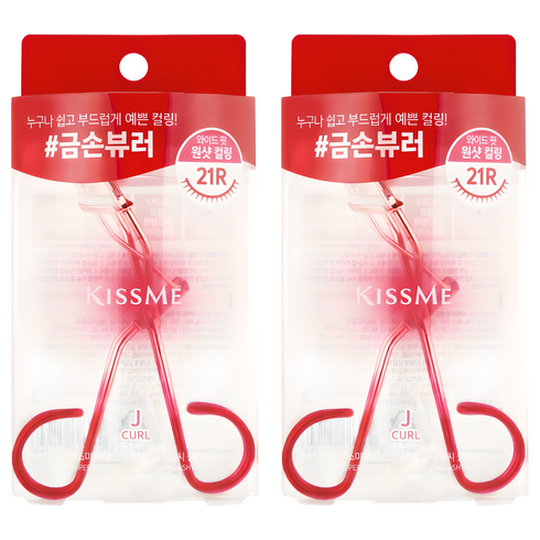 키스미 퍼펙트 투 핸들 아이래시 컬러 뷰러, 혼합색상, 2개