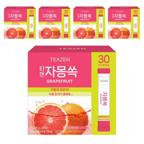 티젠 자몽쏙 분말차, 5g, 30개입, 5개