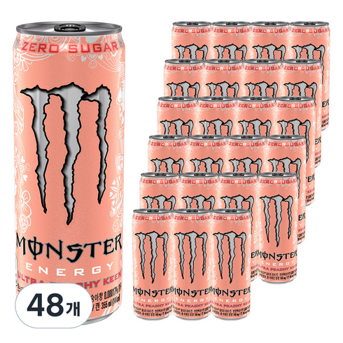 몬스터에너지 드링크 울트라 피치 킨, 355ml, 48개