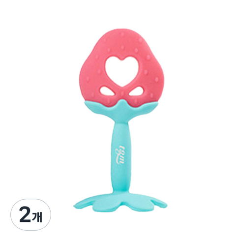 티지엠 딸기 치발기 + 케이스, 치발기 + 보호케이스, 2개