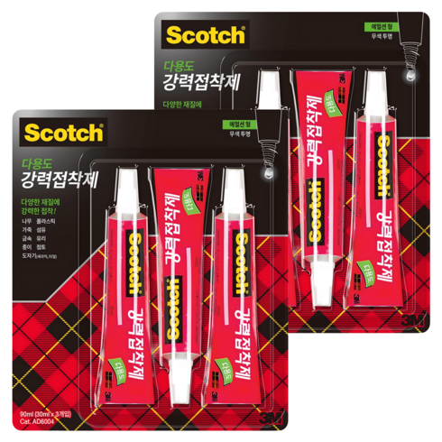 스카치 3M 다용도 강력접착제 에멀젼형 멀티팩, 6개