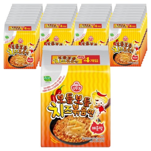 오뚜기 보들보들 치즈볶음면 매운맛 130g, 160개