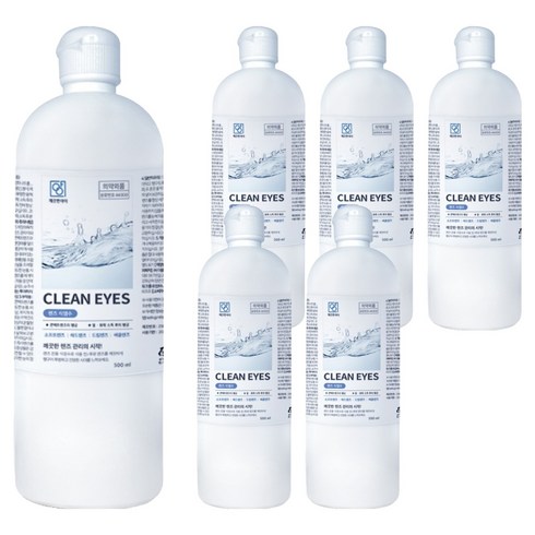 깨끗한아이 렌즈 식염수, 6개, 500ml