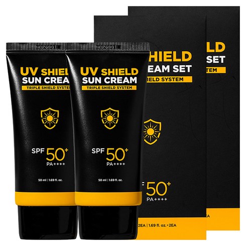 미프 UV쉴드 남자 선크림 SPF50+ PA++++, 50ml, 4개