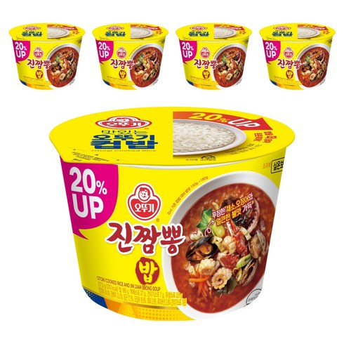 오뚜기 컵밥 증량 진짬뽕밥, 217.5g, 5개