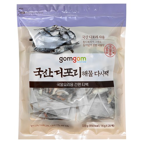 곰곰 국산 디포리 해물 다시팩, 320g, 1개