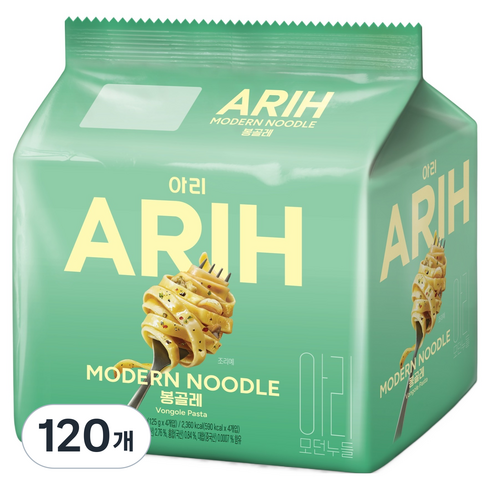 팔도 아리 모던누들 봉골레, 125g, 120개