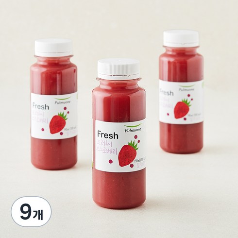 풀무원녹즙 프레시 스트로베리 주스, 190ml, 9개
