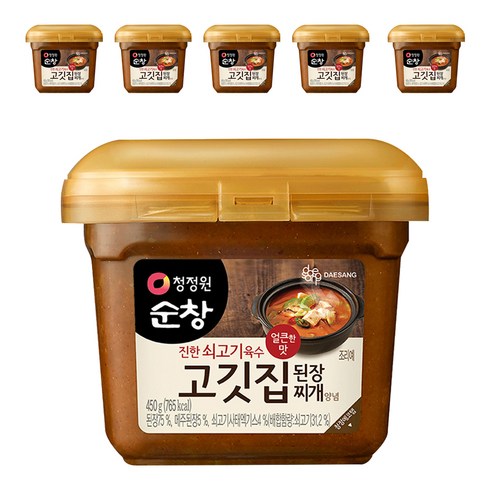 청정원순 고깃집 된장찌개 양념, 450g, 6개