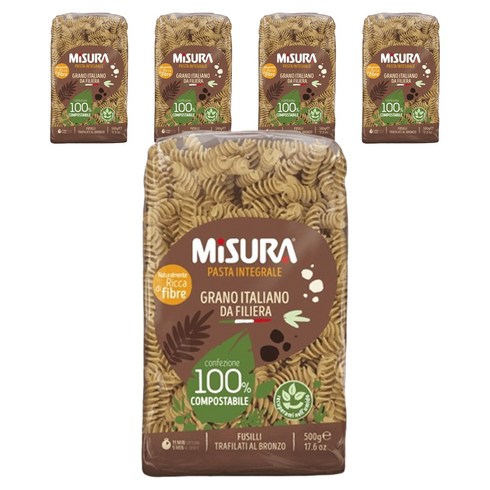미주라 통밀 푸질리 파스타, 500g, 5개