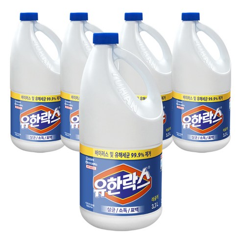 유한락스 레귤러, 3.3L, 5개