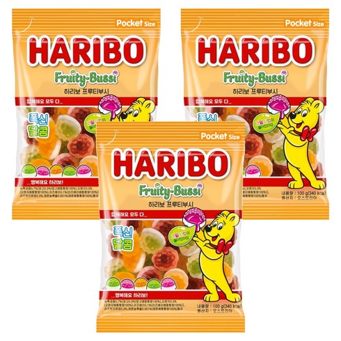 하리보 프리티부시, 100g, 3개