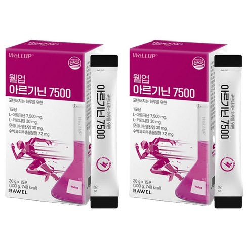 웰업 아르기닌 7500 액상스틱 15p, 300g, 2개