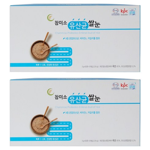 농업회사법인참미소 유산균 쌀눈 3g x 30p x 3개입, 2개, 270g