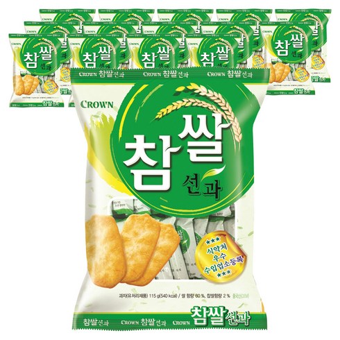 크라운 참쌀선과, 115g, 15개