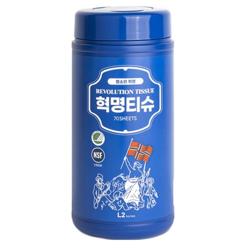 혁명티슈 데일리 아이디어 멀티클리너 세정티슈 70매, 1개