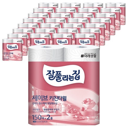 잘풀리는집 세이브 펄프 키친타올, 150매, 60개