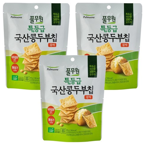 풀무원 특등급 콩 두부칩 감자, 40g, 3개