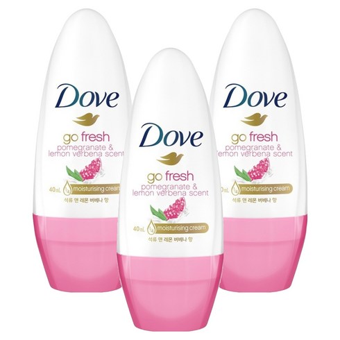 도브 석류 앤 레몬 버베나 향 롤온 데오드란트, 40ml, 3개