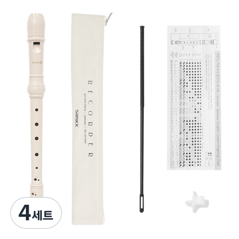 삼익악기 소프라노 리코더 SRG-N80, 아이보리, 4세트