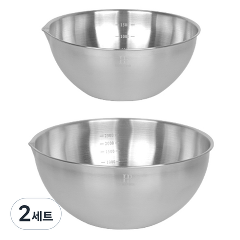홈파워 스텐 깊은 믹싱볼 2종, 믹싱볼 20cm + 믹싱볼 24cm, 2세트