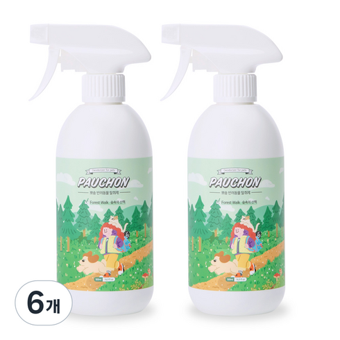 뽀숑 반려동물 숲속의 산책 탈취제, 500ml, 6개
