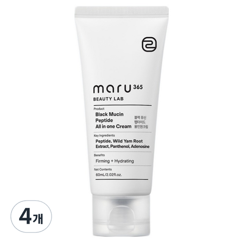 셀루마루 블랙 뮤신 펩타이드 올인원 크림, 60ml, 4개