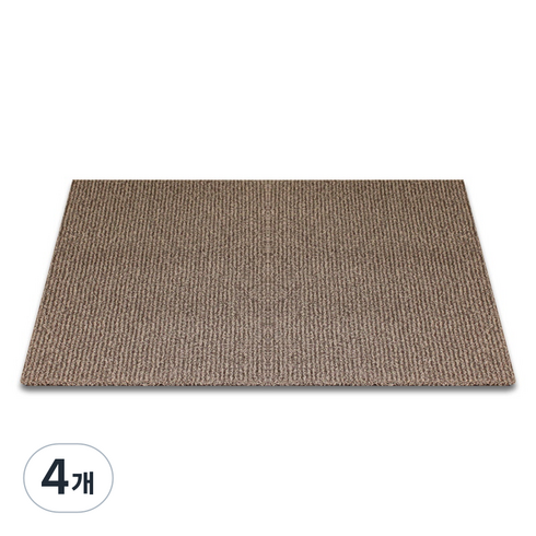 더존 순수 코일 현관매트 90 x 120cm 두께 20mm, 베이지 + 브라운, 4개