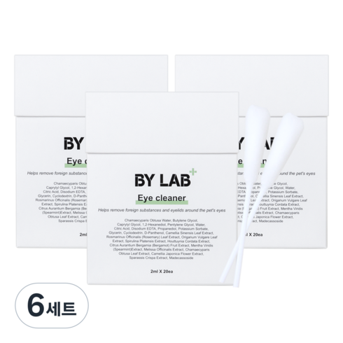 바이랩 강아지 아이클리너, 40ml, 6세트
