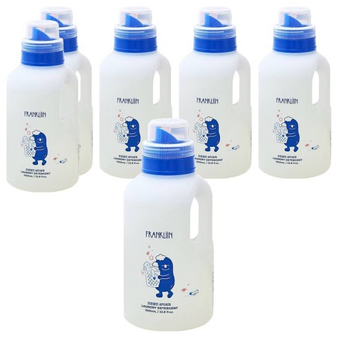 FRANKLIIN 세탁세제 무향, 1L, 6개