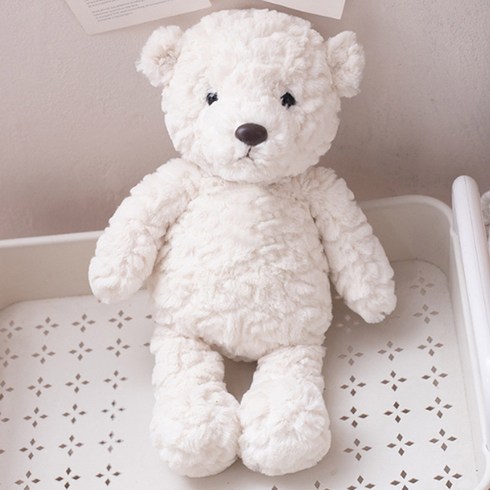 아이끌레 보들 동물 캐릭터 봉제인형, 35cm, 화이트곰돌이, 1개