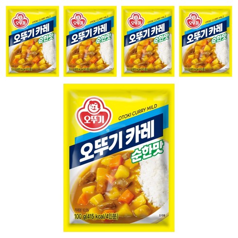 오뚜기 카레 순한맛, 100g, 5개