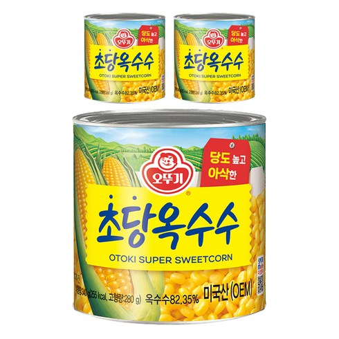 오뚜기 수퍼 스위트콘 초당옥수수, 340g, 3개