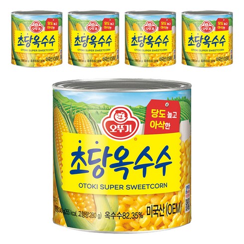 오뚜기 초당옥수수 통조림, 340g, 5개