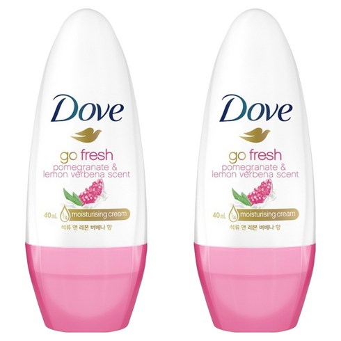 도브 석류 앤 레몬 버베나 향 롤온 데오드란트, 40ml, 2개
