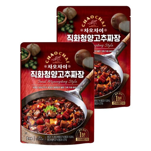 차오차이 직화 청양고추 짜장, 180g, 2개
