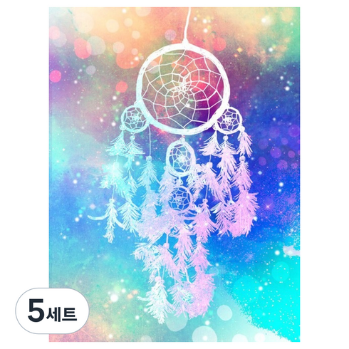 메이리앤 보석십자수 DIY 비즈공예 키트 30 x 40 cm, 드림캐쳐, 5세트