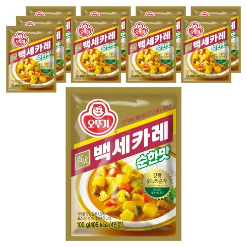 오뚜기 백세카레 순한맛, 100g, 10개