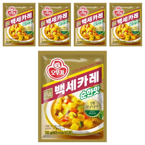 오뚜기 백세카레 과립형 순한맛, 100g, 5개
